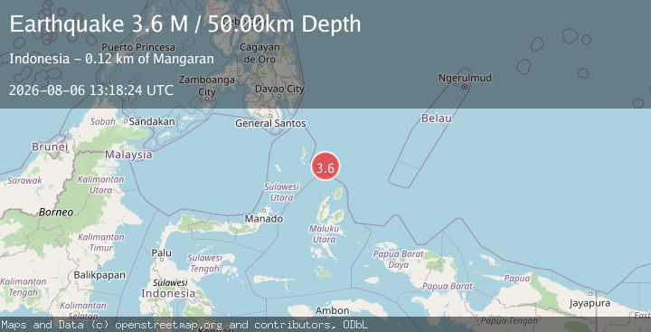 Map of Talaud Islands, Indonesia