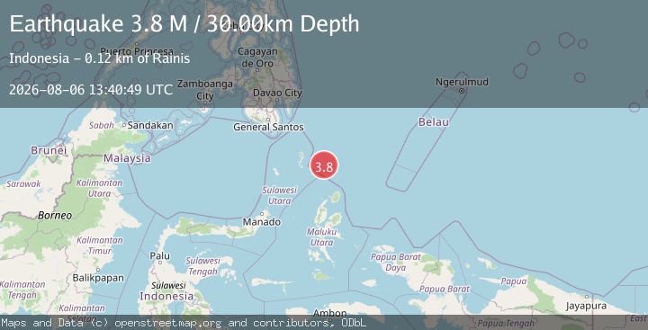 Map of Talaud Islands, Indonesia