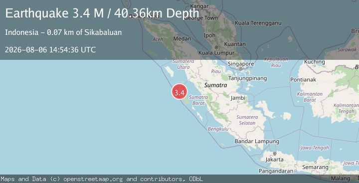 Map of Southern Sumatra, Indonesia