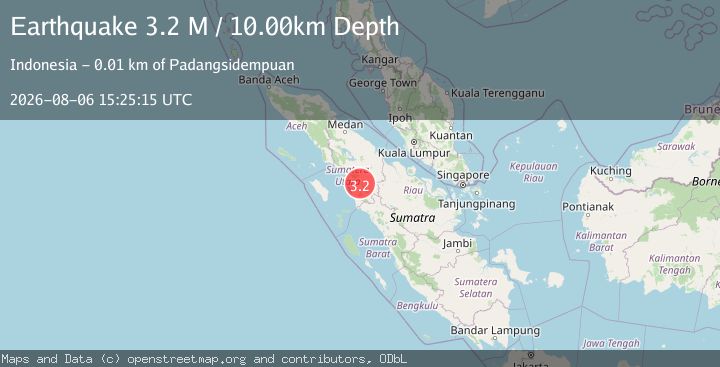 Map of Northern Sumatra, Indonesia