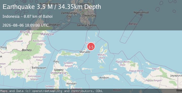 Map of Talaud Islands, Indonesia