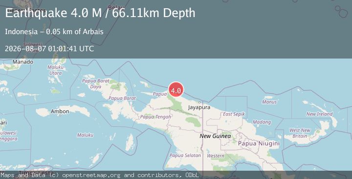 Map of Near North Coast of West Papua
