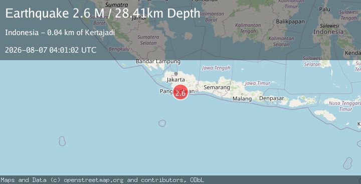 Map of Java, Indonesia