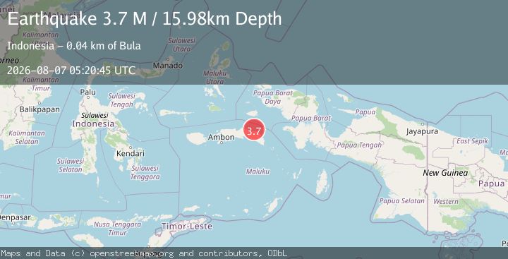 Map of Seram, Indonesia