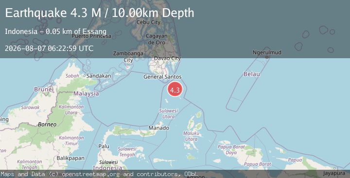 Map of Talaud Islands, Indonesia