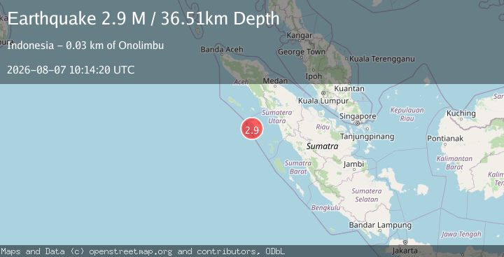 Map of Northern Sumatra, Indonesia