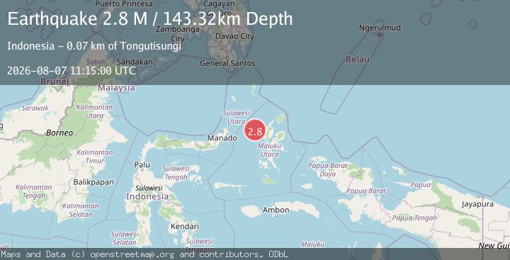 Map of Northern Molucca Sea