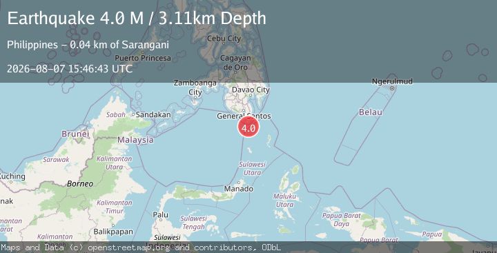 Map of Mindanao, Philippines