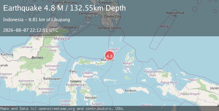 Map of Northern Molucca Sea