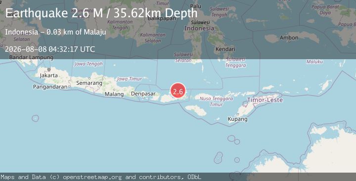 Map of Sumbawa Region, Indonesia