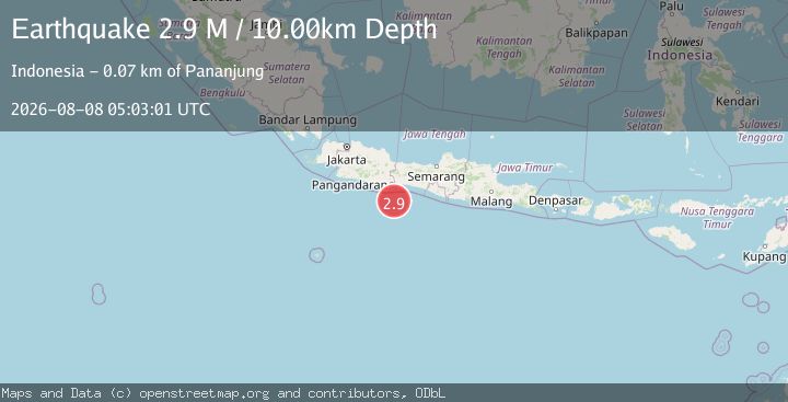 Map of Java, Indonesia
