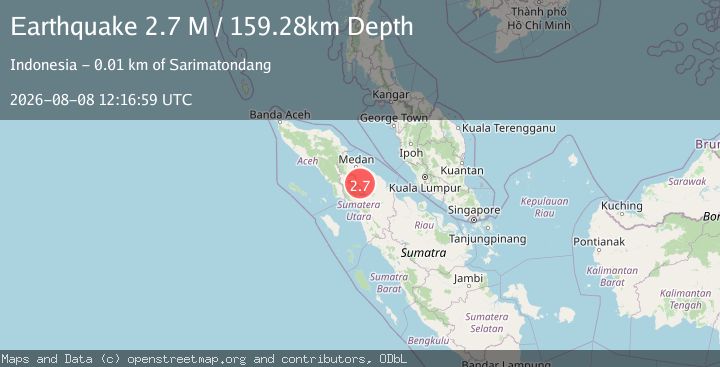 Map of Northern Sumatra, Indonesia