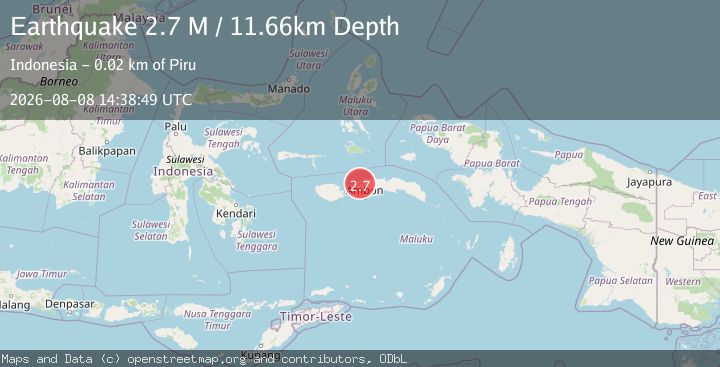 Map of Seram, Indonesia