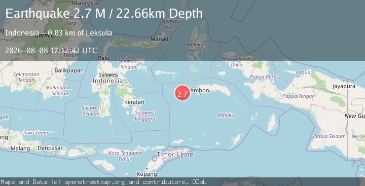 Map of Buru, Indonesia