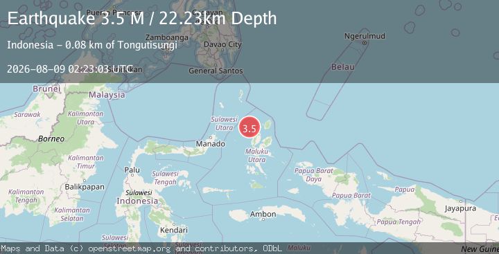 Map of Northern Molucca Sea