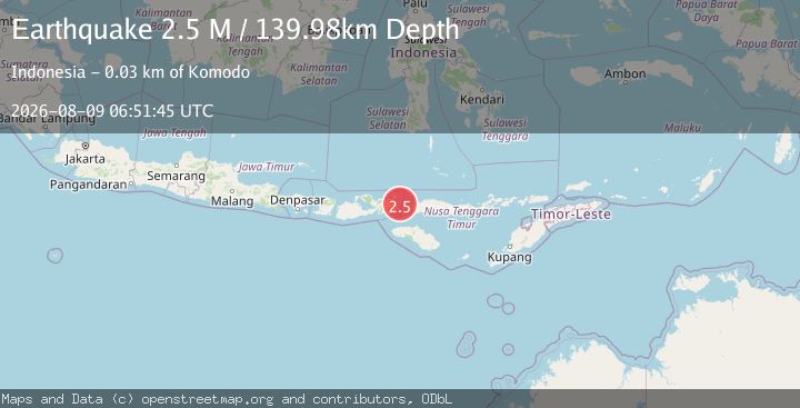Map of Flores Region, Indonesia