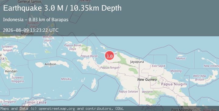 Map of West Papua Region, Indonesia
