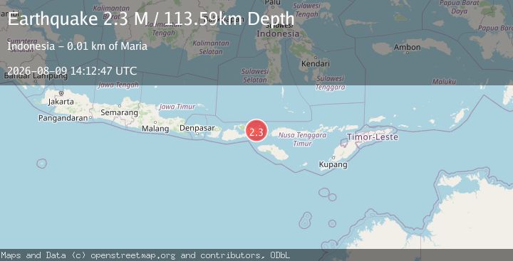 Map of Sumbawa Region, Indonesia