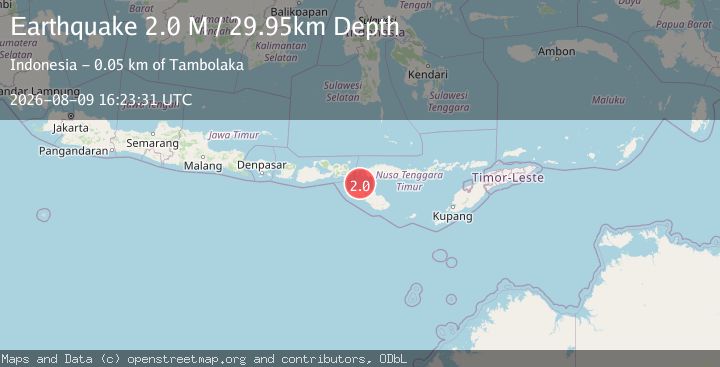Map of Sumba Region, Indonesia