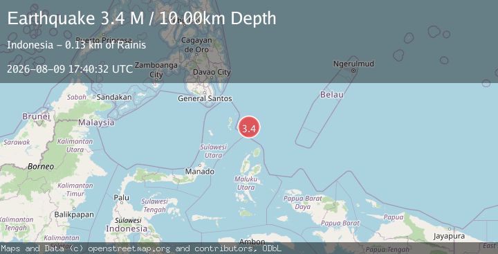 Map of Talaud Islands, Indonesia