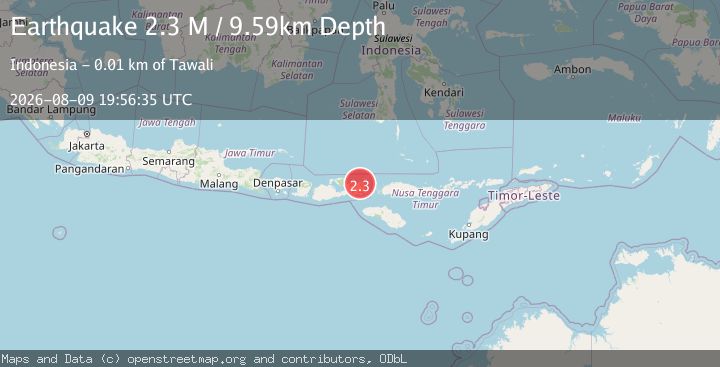 Map of Sumbawa Region, Indonesia