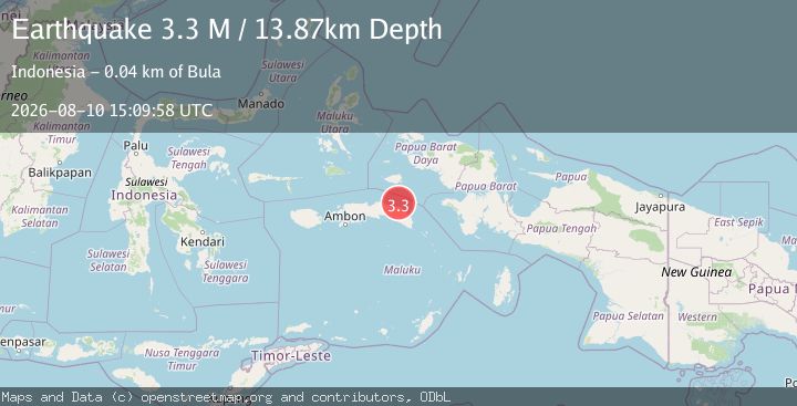 Map of Seram, Indonesia