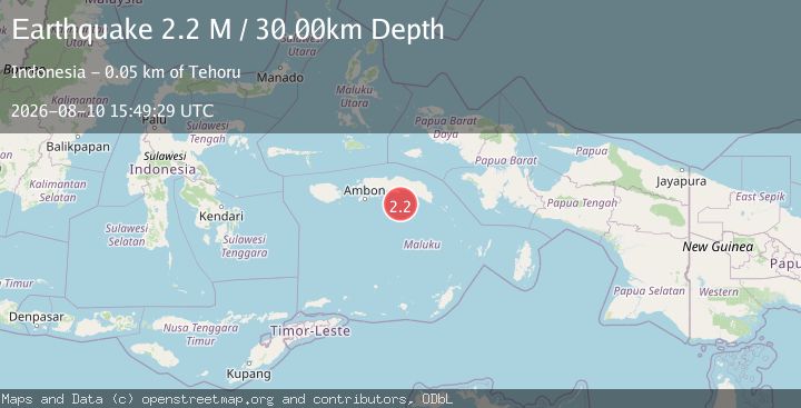 Map of Seram, Indonesia