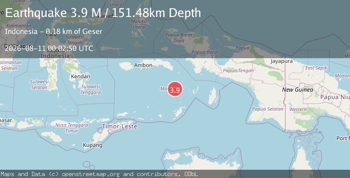 Map of Banda Sea