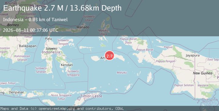 Map of Seram, Indonesia