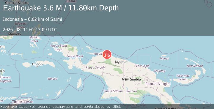 Map of Near North Coast of West Papua