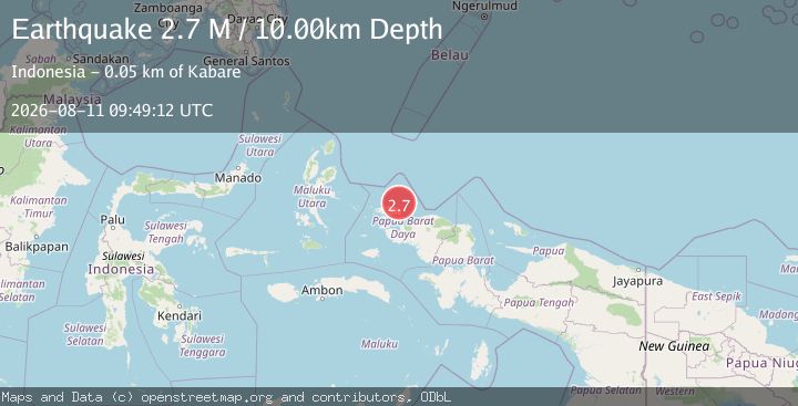 Map of West Papua Region, Indonesia