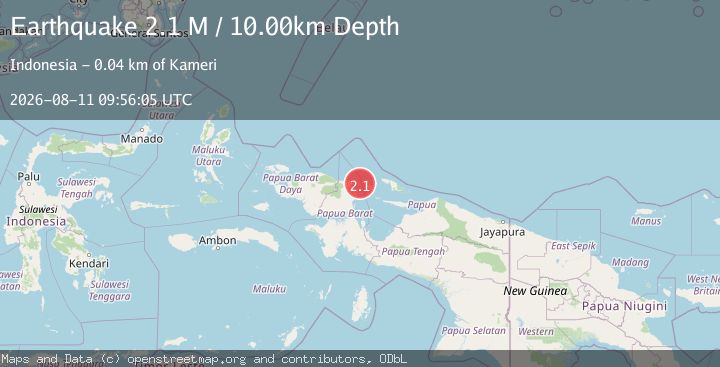 Map of West Papua Region, Indonesia