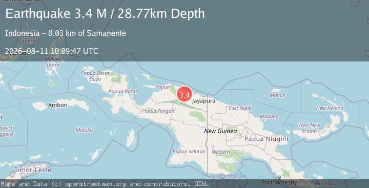Map of Near North Coast of West Papua