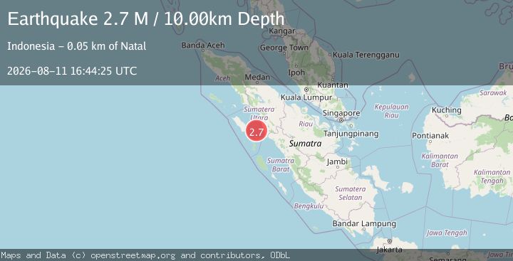 Map of Northern Sumatra, Indonesia