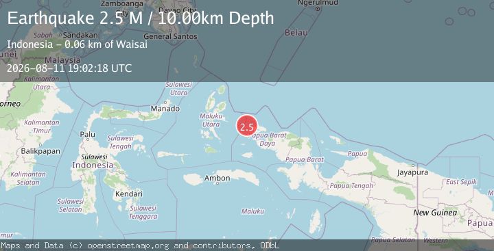 Map of West Papua Region, Indonesia