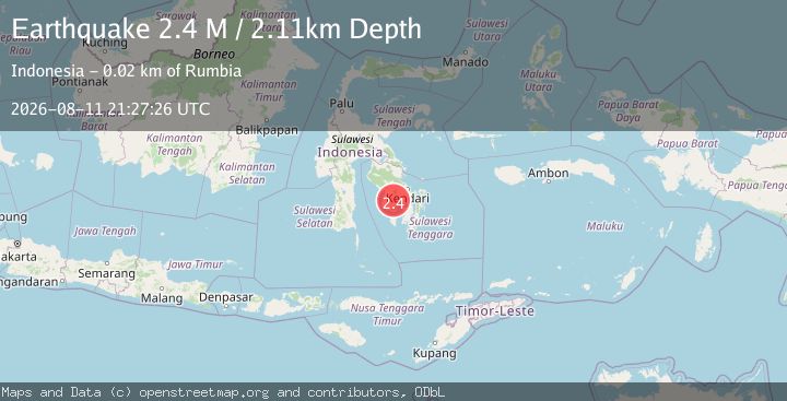 Map of Sulawesi, Indonesia