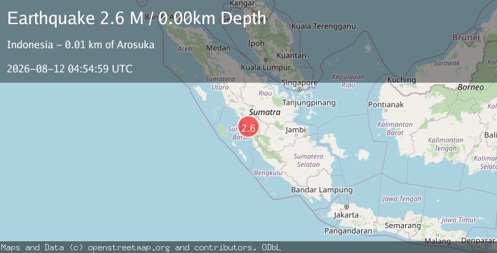 Map of Southern Sumatra, Indonesia