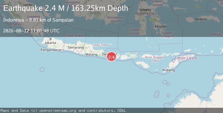 Map of Bali Region, Indonesia