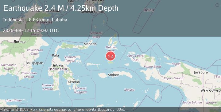 Map of Halmahera, Indonesia