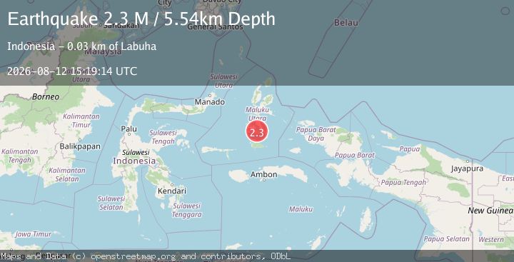 Map of Halmahera, Indonesia
