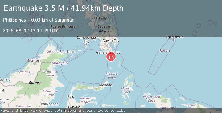Map of Mindanao, Philippines
