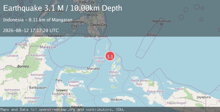 Map of Northern Molucca Sea