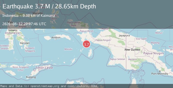 Map of West Papua Region, Indonesia