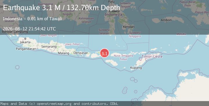 Map of Sumbawa Region, Indonesia
