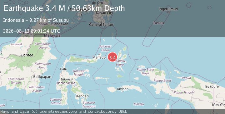 Map of Northern Molucca Sea