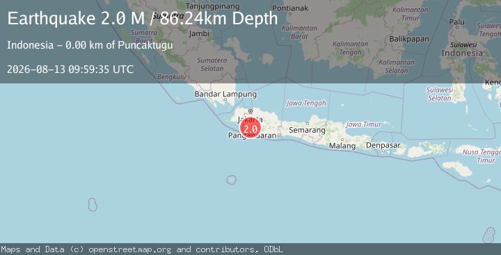 Map of Java, Indonesia