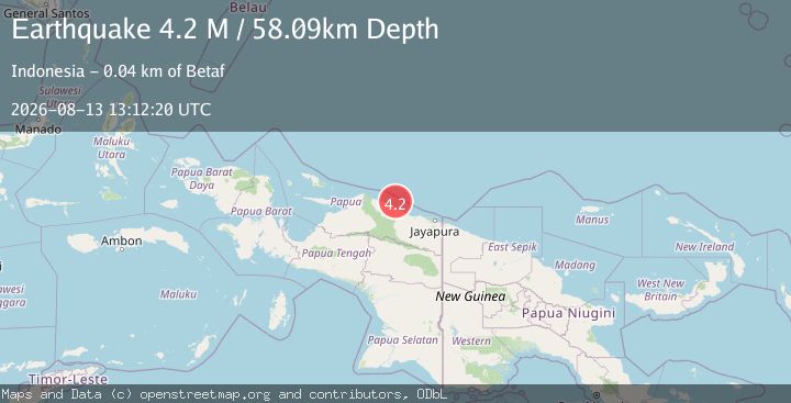 Map of Near North Coast of West Papua