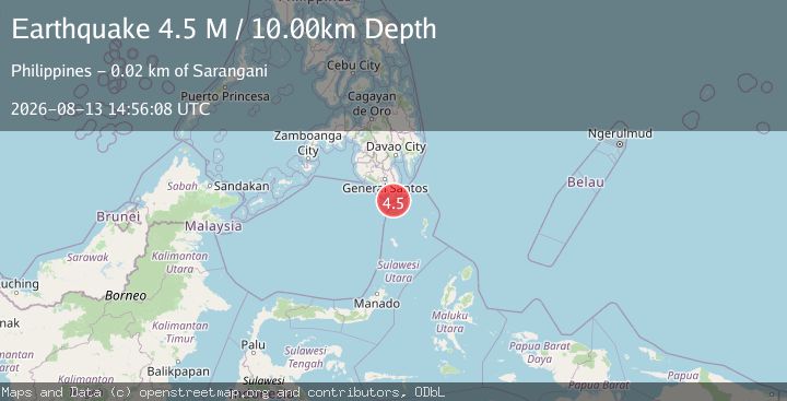 Map of Mindanao, Philippines