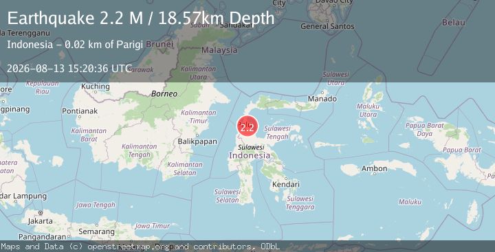 Map of Minahassa Peninsula, Sulawesi