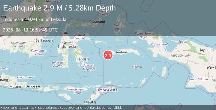 Map of Buru, Indonesia